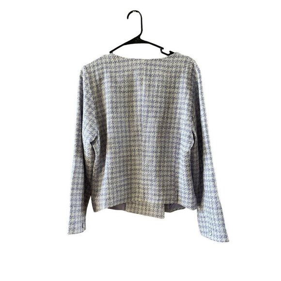 NEW Favorite Daughter The Dasha Houndstooth Check Tweed Lilac Top- Size 14 - Picture 7 of 13